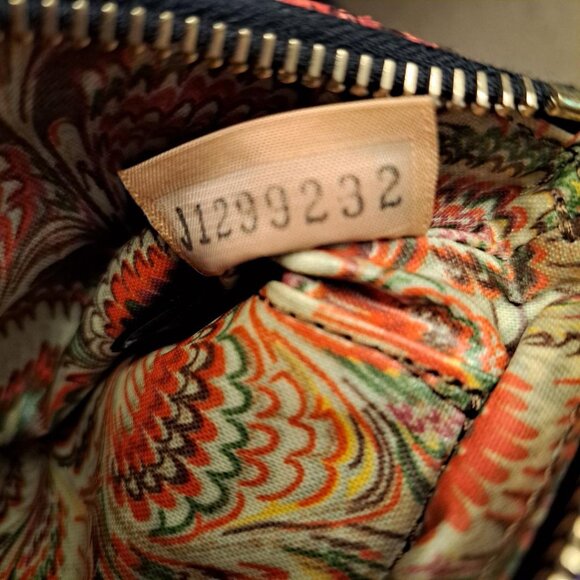 EUC Dooney & Bourke Red Python Snake Embossed Wristlet Wallet - Unusual Lining - Picture 4 of 11